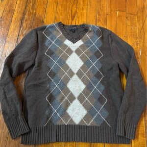 Banana Republic Brown Argyle Sweater